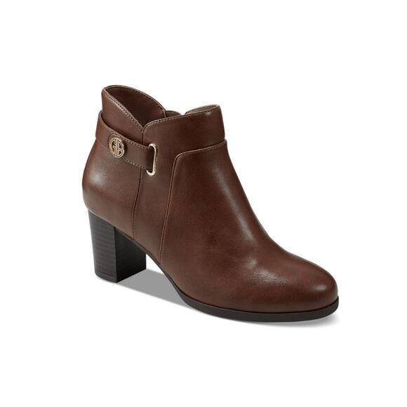 Giani Bernini Women's Artemyss Memory Foam Block Heel Dress Booties - Mocha - Picture 1 of 7